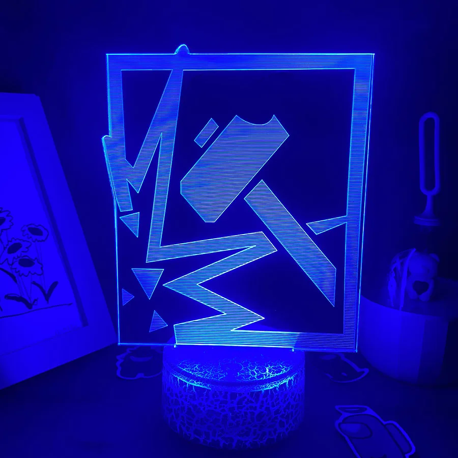 Lampu Malam LED RGB 3D LOGO Game Rainbow Six Sledge, Hadiah Keren untuk Teman, Dekorasi Meja Kamar Tidur, Lampu Neon Lava Berwarna-warni