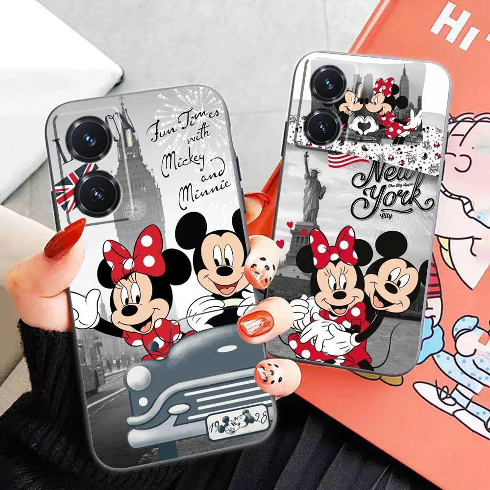 Phone Case For VIVO Y93 Y91 Y85 Y83 Y78 Y77 Y76 Y75 Y72 Y55 Y52 Y52S Y51 Y51S Y22S 4G 5G Soft Case Cute M-Mickey M-Minnie Mouse