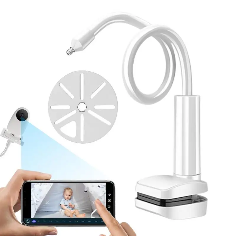 

Baby Monitor Stand Baby Camera Stand Long Arm Bracket Flexible Clip Clamp for Nursery Cot Kitchen Shelf Bathroom Furniture