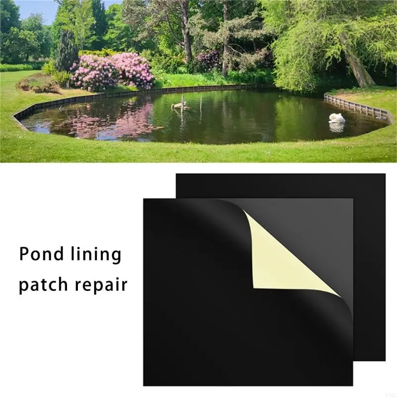 2pcs Cinta reparación estanques autoadhesivos Partidos butil para agua aire libre Y4QC