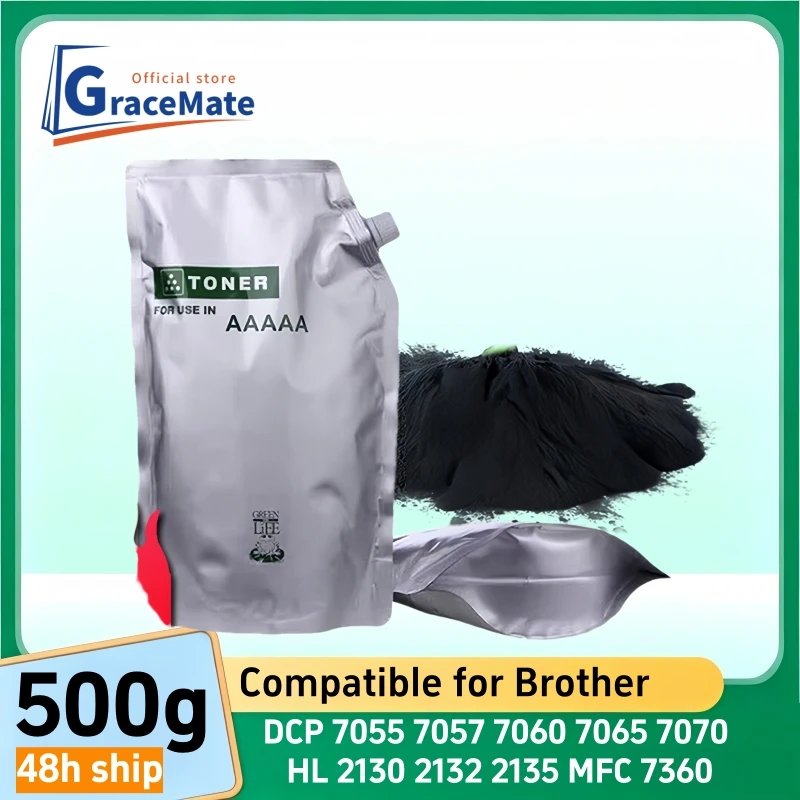 100g/500g Toner Powder Compatible for Brother DCP 7055 7057 7060 7065 7070 HL 2130 2132 2135 MFC 7360 7460 7470