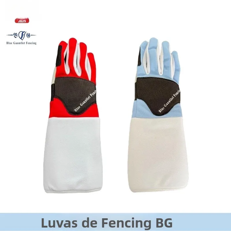 blue-gauntlet-fencing-competition-gloves-soft-skin-friendly-cfa-certified-fencing-equipment-for-neutral-users