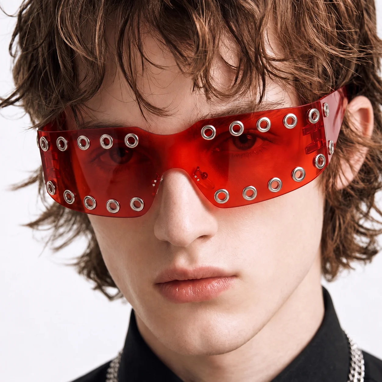 Rivet Decor Sunglasses  Uv400 Sunglasses Pc Lens Sunglasses Hypoallergenic For Fashion Matching Daily Sun Party