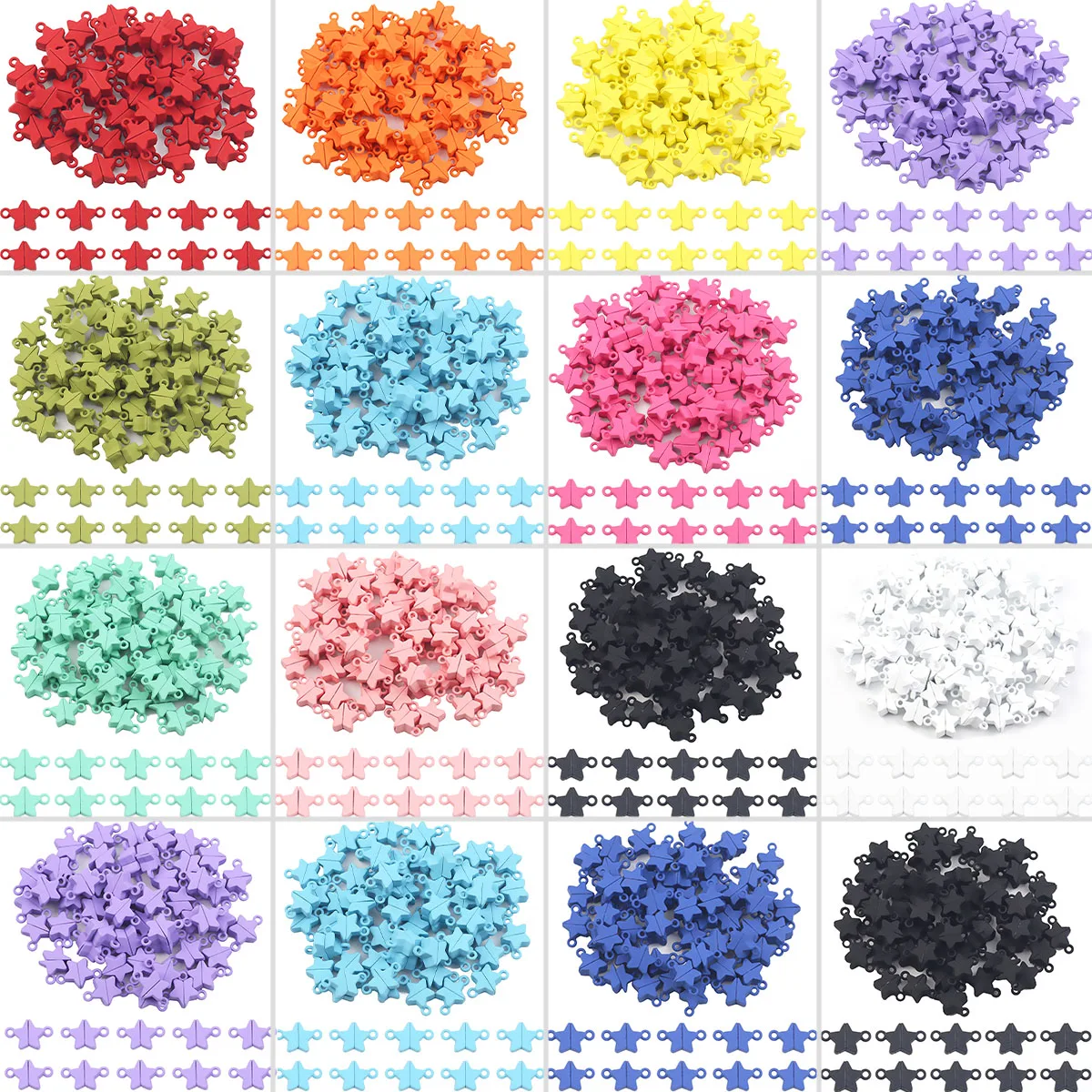 5~20pcs Multicolor Star Shaped Magnetic Clasps Beads Connector Charm For Couple Bracelet Necklace Jewelry Making DIY Accessories