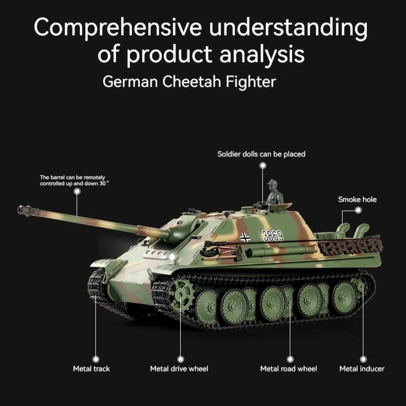 Neue Henglong Fernbedienung Metall Tank 1/16 Deutsch Gepard Kämpfer Spielzeug Auto Elektrische Fernbedienung Militär Modell Junge Spielzeug Geschenk