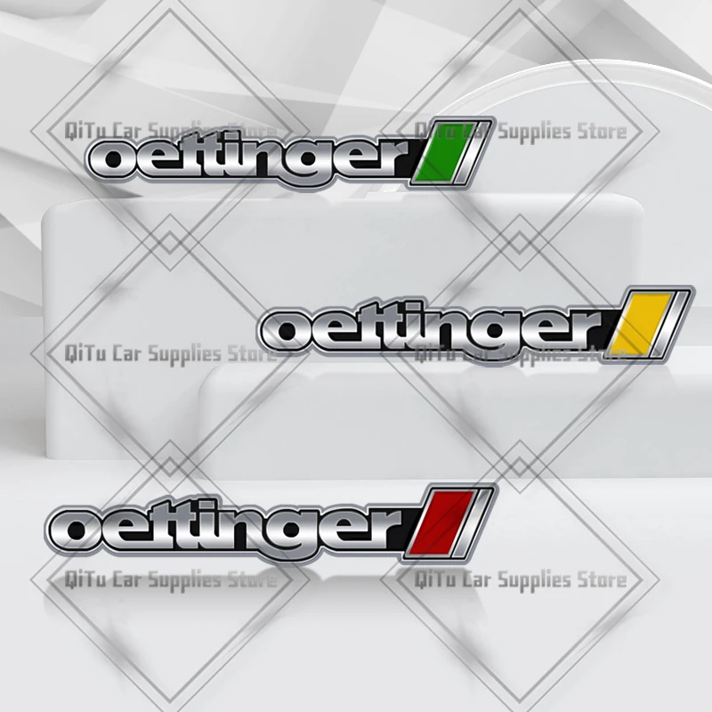 Insignia de modificación de OETTINGER de aleación de Zinc, emblema de maletero de coche, calcomanía de rejilla 3D, pegatina para POLO, Golf, Passat,