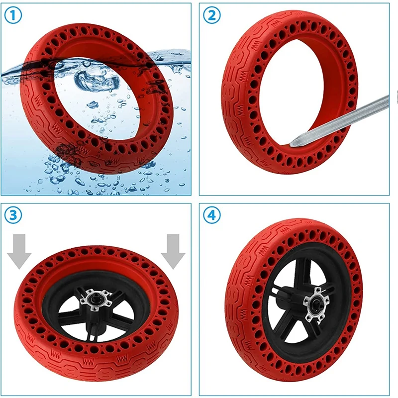 Electric Scooter Tires Honeycomb Replacement Tires For Xiaomi M365/Gotrax GXL V2, 8.5 Inches Solid Tire