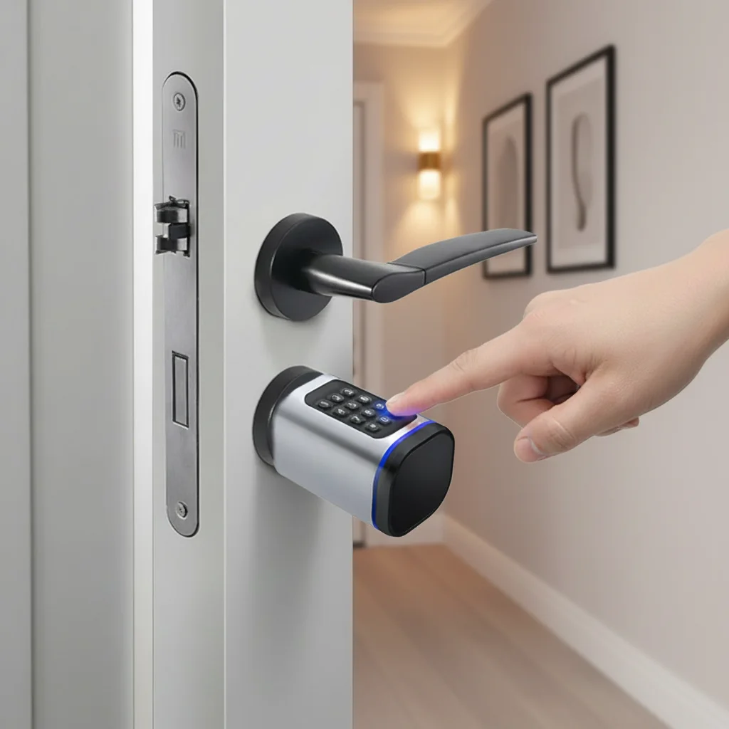 Aluminum Alloy Smart Door Lock with Wi-Fi & Memory Card Storage Tuya App Controlled Keyless Entry Simple Installation