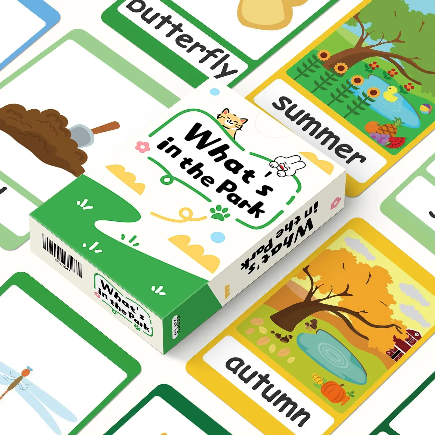 

55 штук детских забавных игровых карт «Что в парке», креативные водонепроницаемые карты