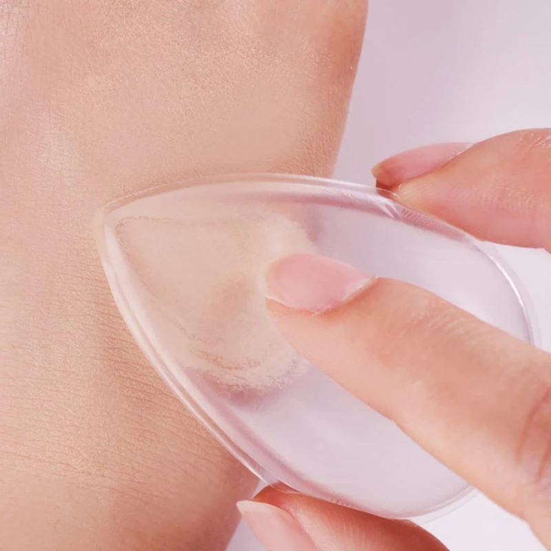 부드러운 실리콘 젤 파우더 퍼프 스펀지, 화장품 페이스 파운데이션 비비크림용, 파우더 흡수 없음, 화장품 퍼프 메이크업 도구