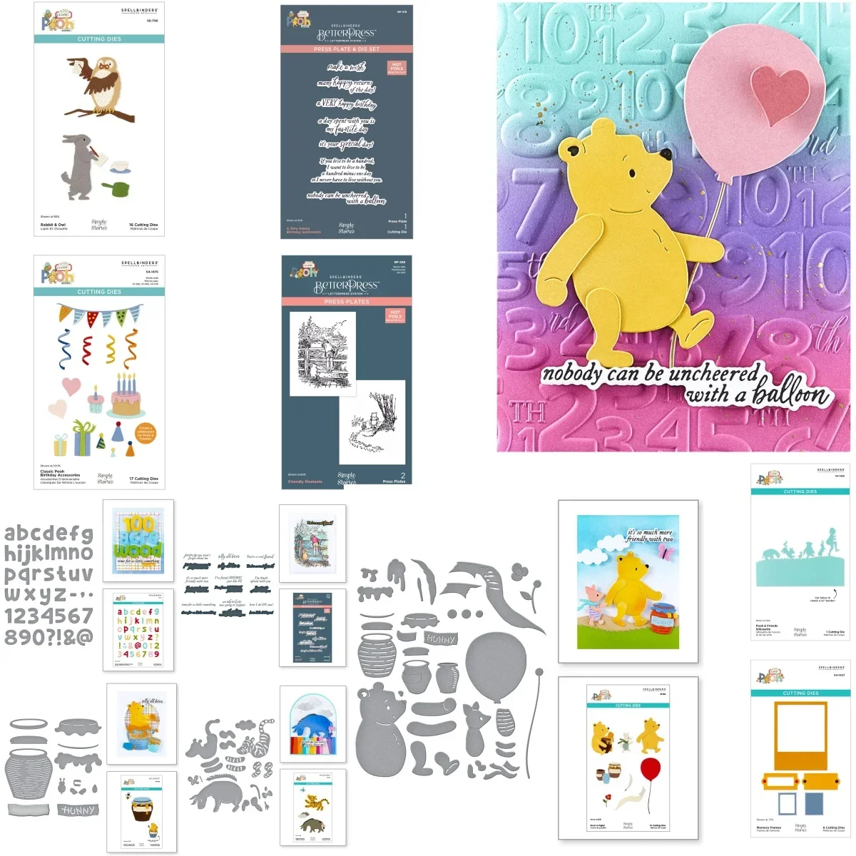 

Birthday Bear Piglet Metal Cutting Dies for DIY Making Card Scrapbook Embossed Paper Album Craft Supplies Template Decoration