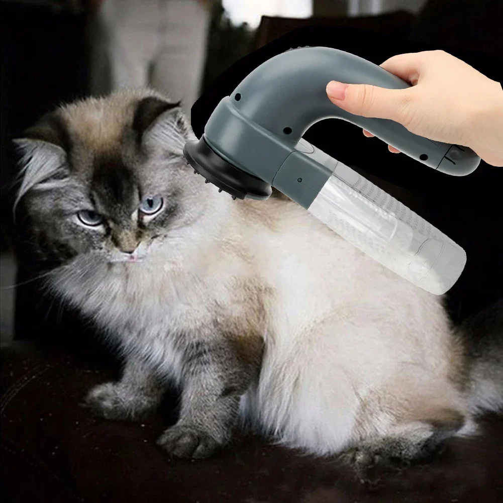 Electric Pet Hair Sucker Portable Vacuum Cleaner Fur Hair Remover Brush Cat Dog Comb Grooming Suction Device Pet Accessories