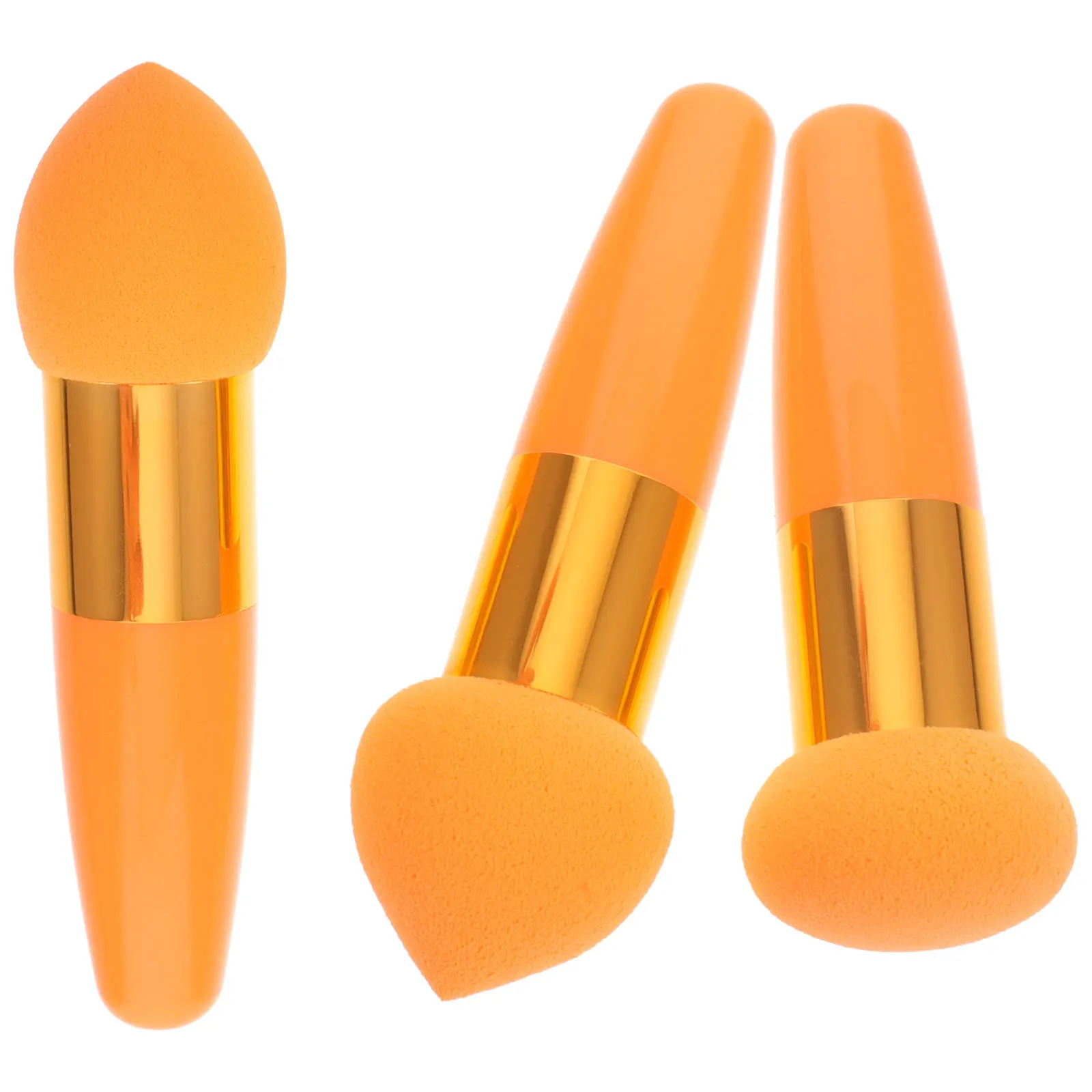 

3Pcs Makeup Sponge Brush Set High Elasticity Latex Foundation Puff Facial Applicator Makeup Accessory
