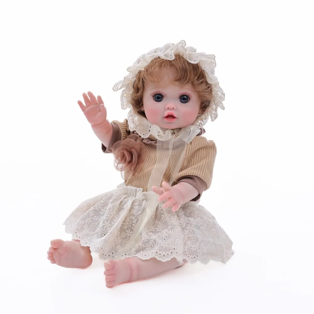 Cloveray 18 inch Full Body Vinyl Realistic Reborn Baby Doll Vinyl Doll High-quality Original Collector's Edition Toy Kid Gift