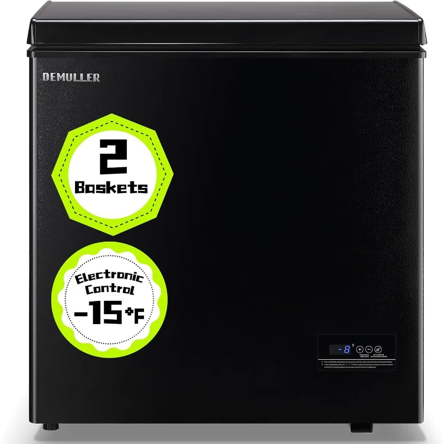 

Грудная морозильная камера с 2 подвесными корзинами, электронным управлением до 1 открытой двери сверху, морозильной камерой, энергосберегающей, тихой работы, Perf