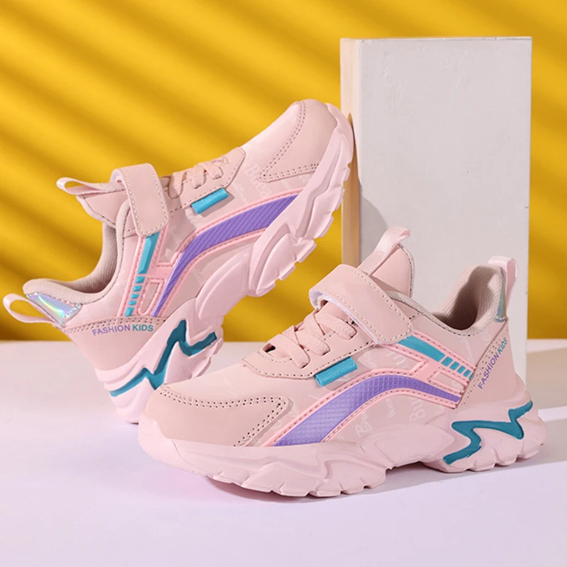 Kinder Casual Rosa Mädchen Lederschuhe Mode Für 7-15y Leichte Laufen Junge Studenten Kinder Sport Mädchen Schuh NBGAGA – Detail 2