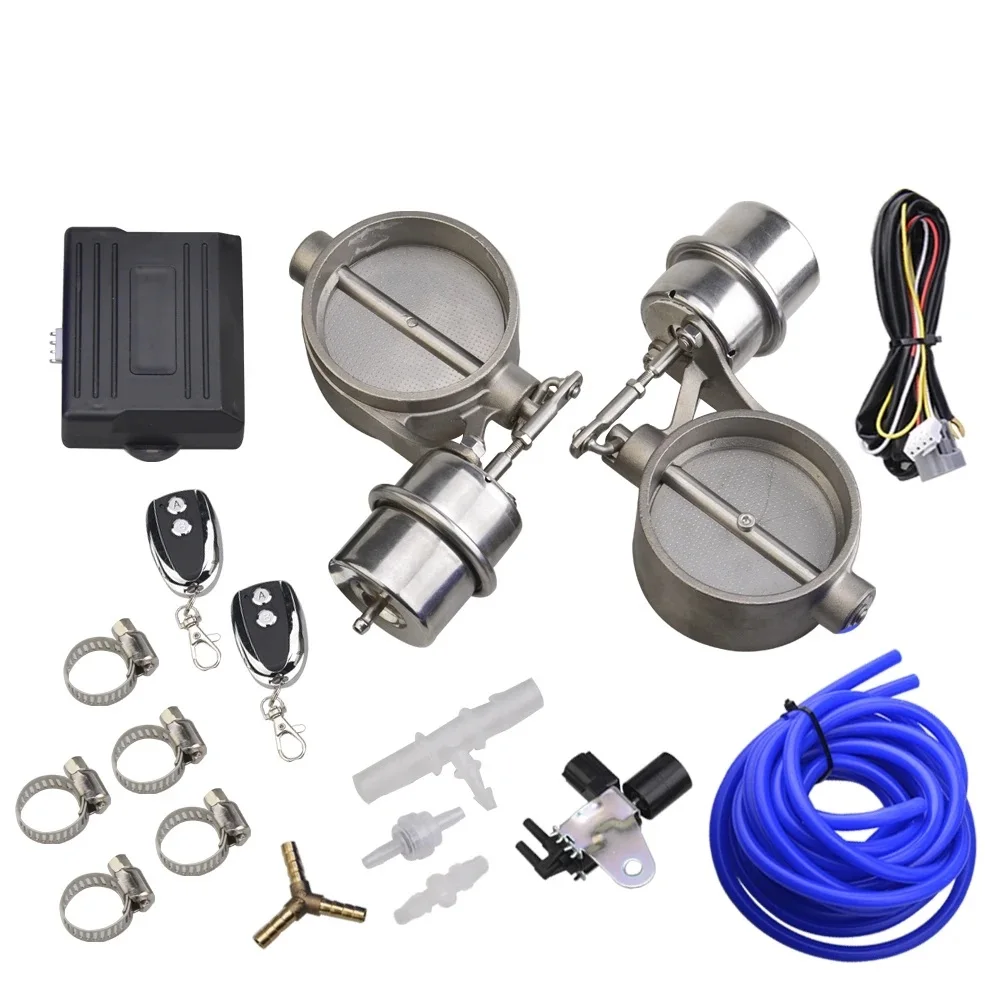 

Universal Exhaust Control Dual Valve Set With Vacuum Actuator Normal Close Type 2&2.36&2.5&2.75&3.0inch SS304