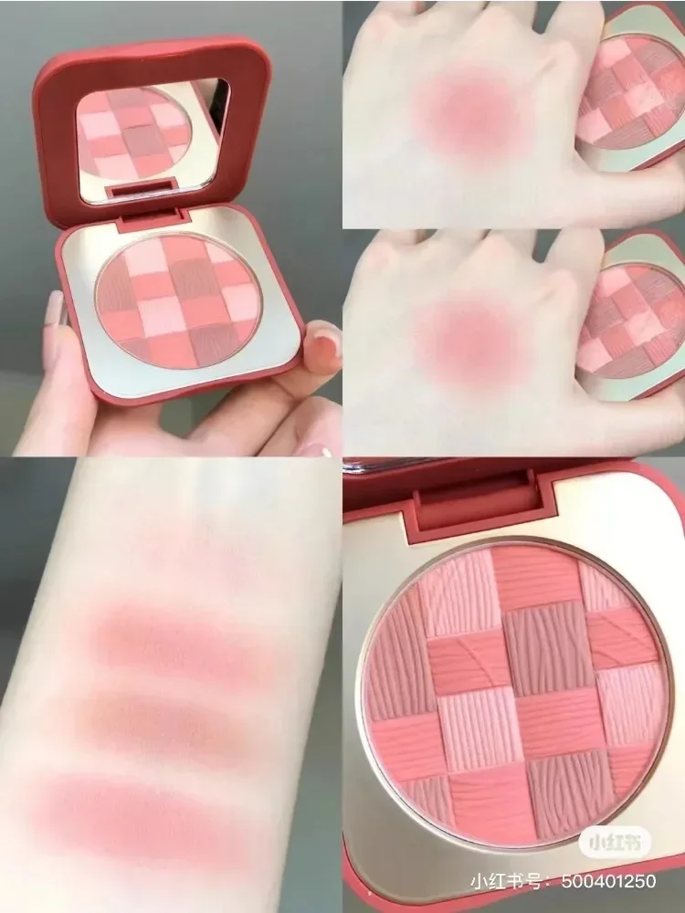 Original RED EARTH Interwoven Inspired Blush Fine Powder Nude Natural Blush Face Highlighter Finisher Cosmetics Rare Beauty