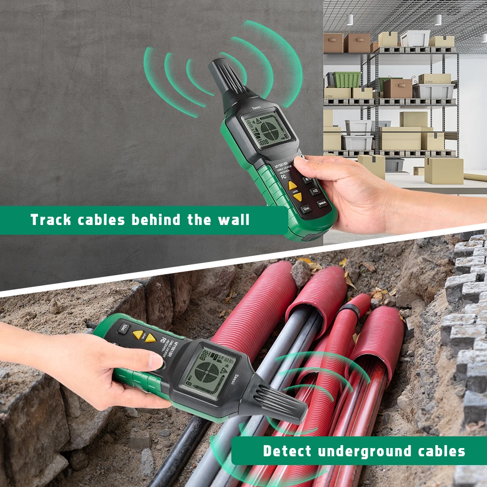 My6818 rastreador de fio portátil profissional rastreador de cabo de fio localizador de tubulação de metal detector testador linha rastreador
