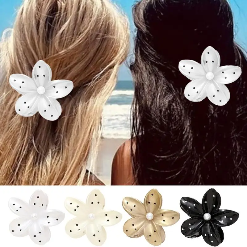 Hair Clip  Flower Hair Claw Clips for Women Sweet Large Gradient Shark Clip Hair Claw Crab Clamp Barrettes Hair Accessories