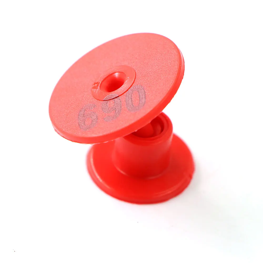 20 قطعة عدد عشوائي جولة خنزير الأذن العلامة ضياء: 2 سنتيمتر البلاستيك القرط ل مزرعة الماشية بمناسبة الأغنام أرنب الحيوان بطاقة التعريف #5