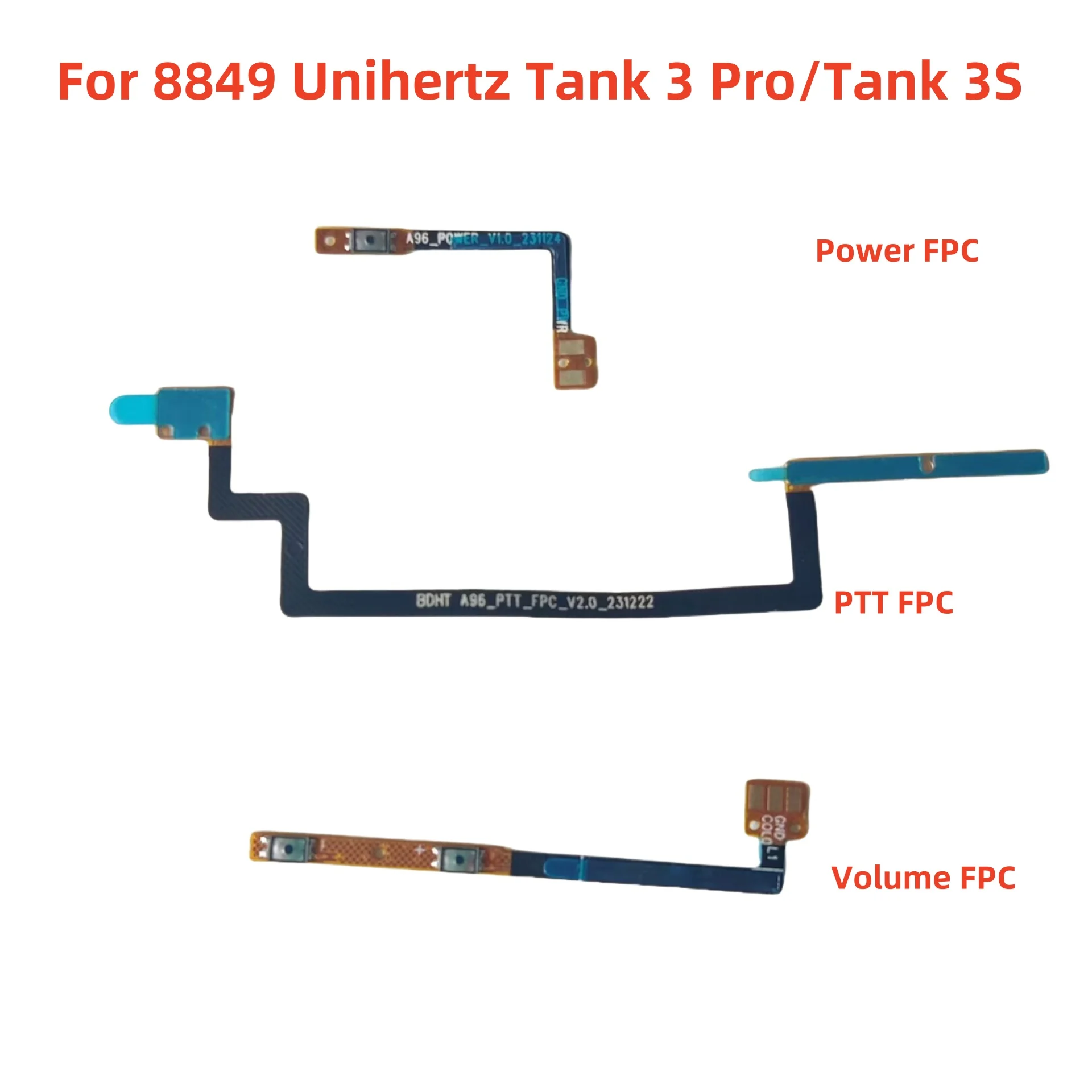 Pop New Original 8849 Unihertz Tank 3 Pro Power Volume PTT Key Button Flex Cable Assembly FPC Cable For Tank 3S Accessories