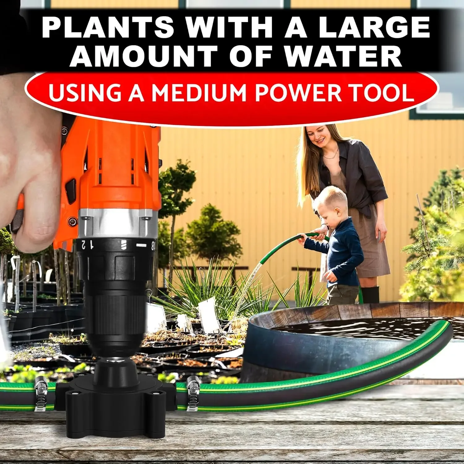 Portable Electric Drill Pump Self Priming Liquid Transfer Pumps Self Small Household Powered Water Pump Garden Outdoor Tool