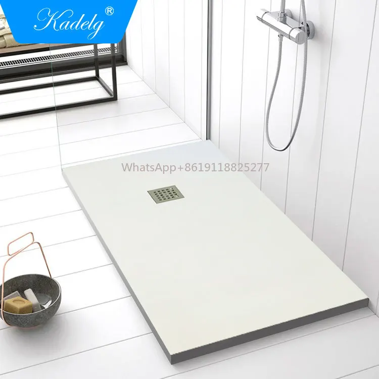 Base Artificial Stone Shower Pan Modern Shower Room 1000*800*25mm Resin Shower Tray White Grey Black Color Options Floor