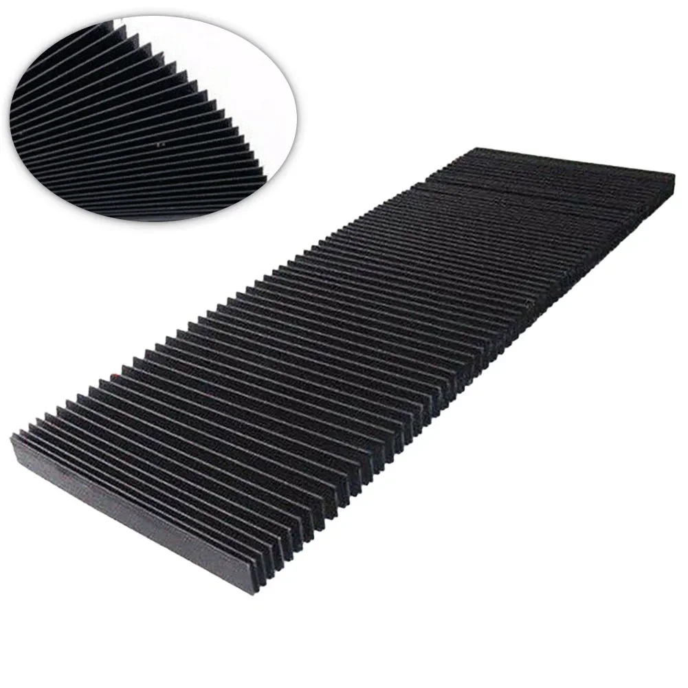 For CNC Milling Machine Dust Cover Black Corrugated Pipe Cover Tool Flexible Protection Plane130MM-300MM Width Stretch 1.5M Long