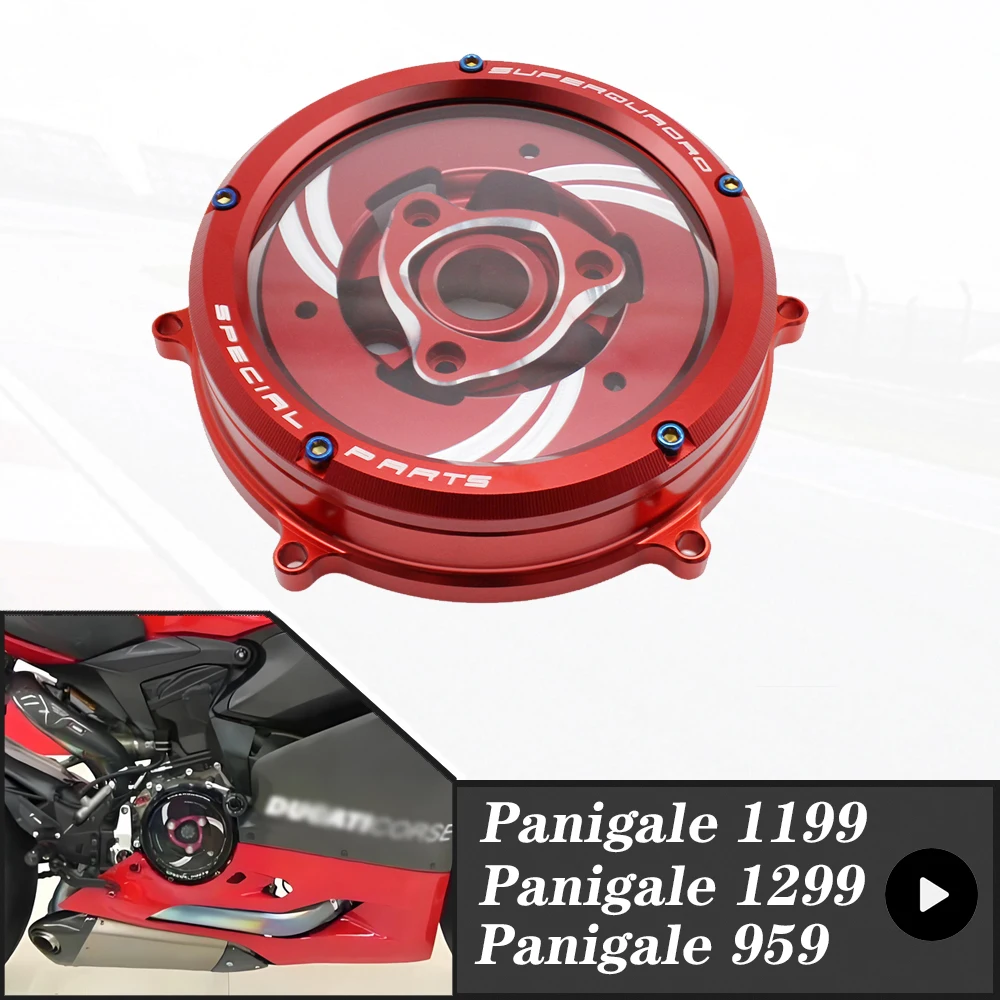 Voor Ducati Panigale 959 1199 1299 V2 Motorfiets Motor Clear Clutch Cover Panigale 959 Panigale 1199 Panigale 1299 Panigale V2