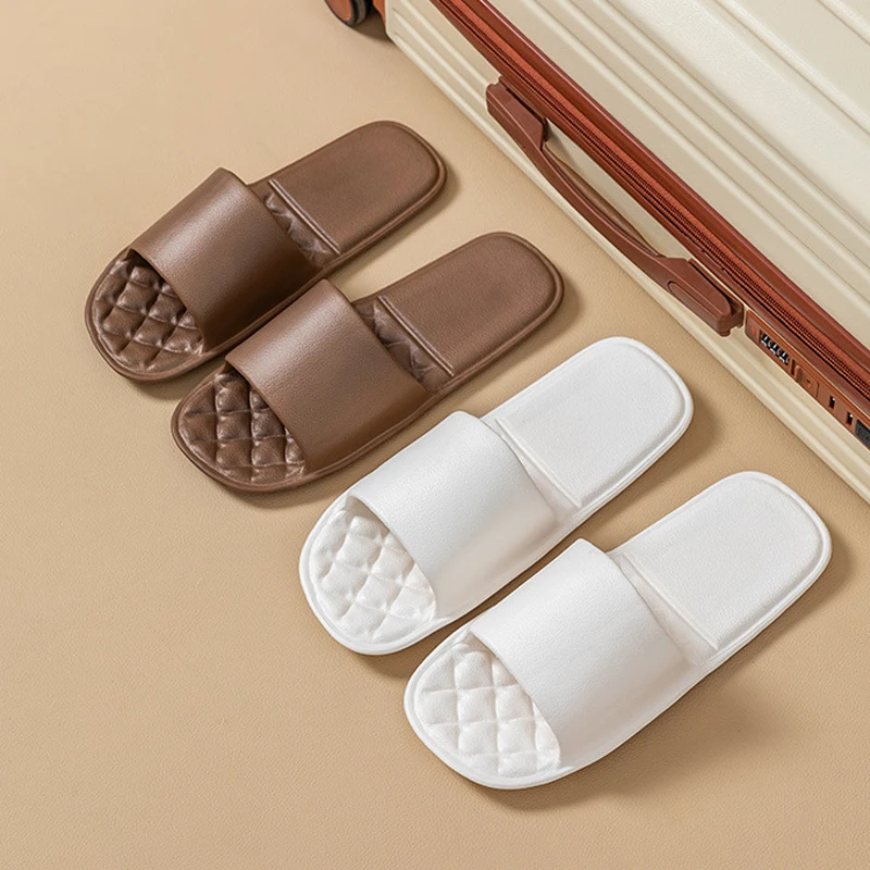 Portable Travel Slippers For Men Women Foldable Eva Hotel Room Slides Couple Shoes Beach Sandals Lightweight Casual Slippers