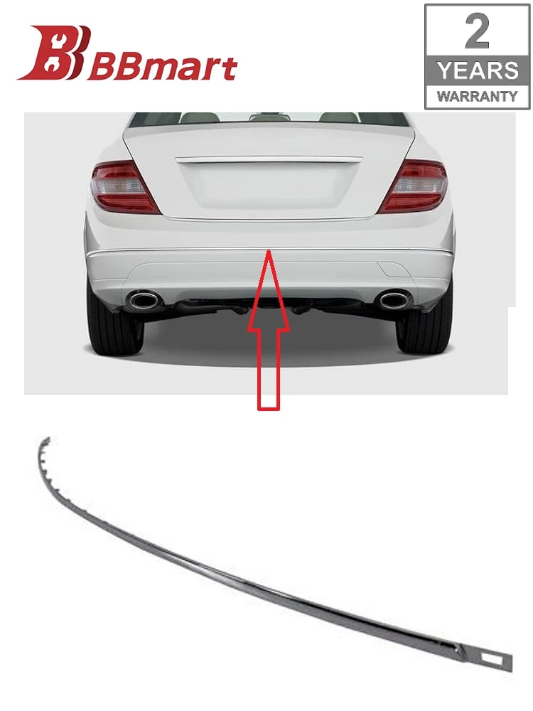 A2048850421 2048850421BBmart Auto Parts 1pcs Rear Bumper Trim For Benz C class W204 2007-2013 Car Accessories