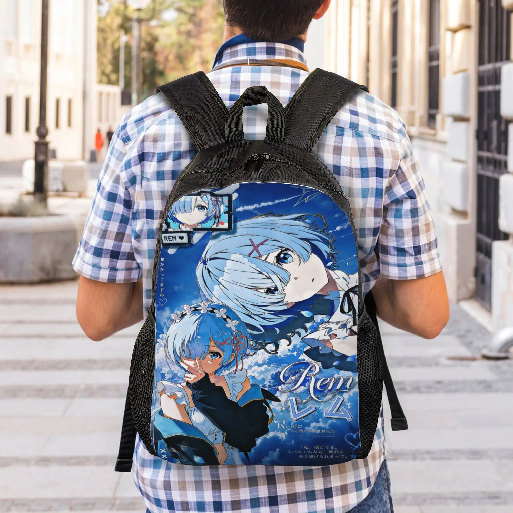 Fashion Re ZERO Anime Backpacks Its Bag  mochila Hiking Retro Washable Rucksack
