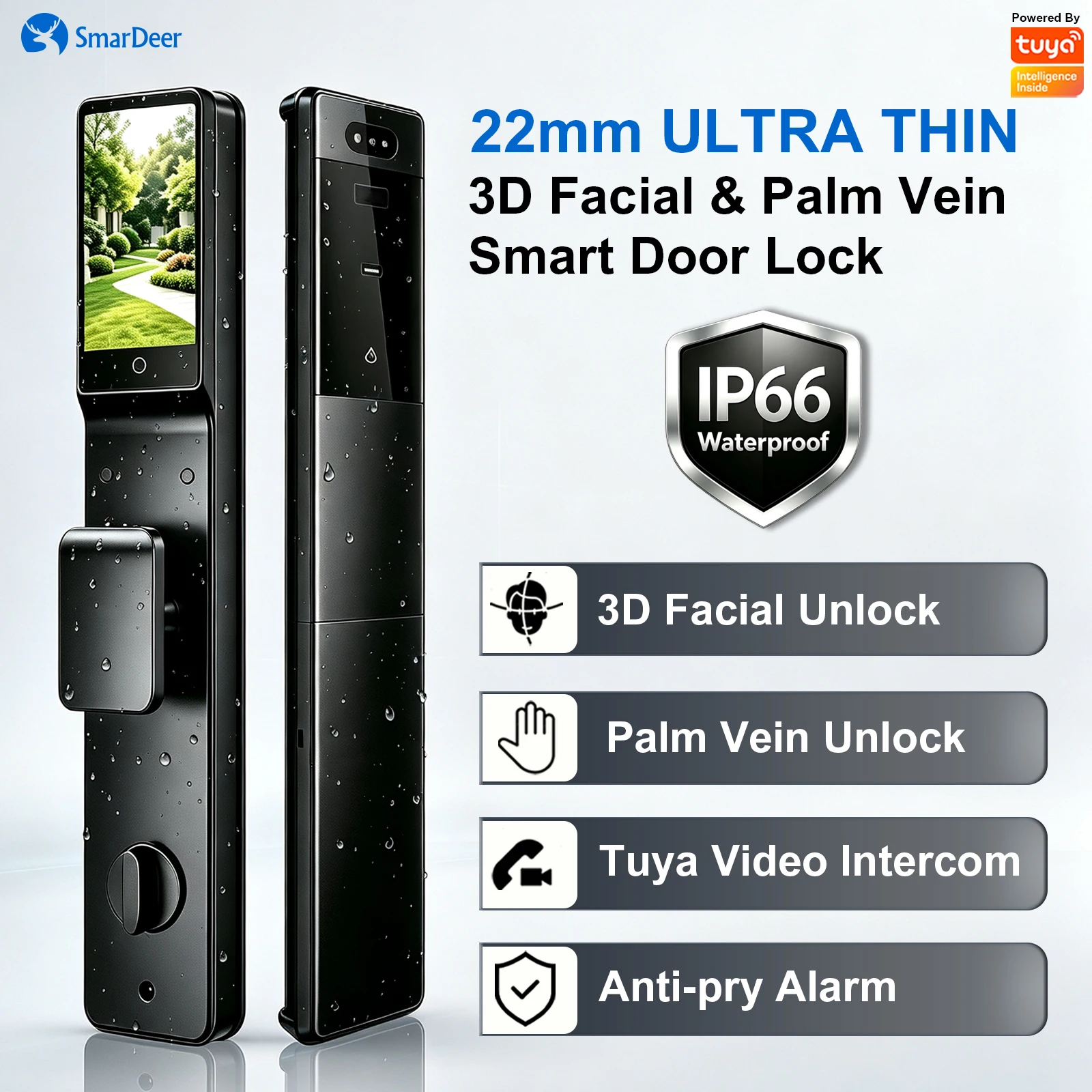 Smart Door Lock 3D Face Palm Vein - Cerradura Inteligente para Puerta SmarDeer con