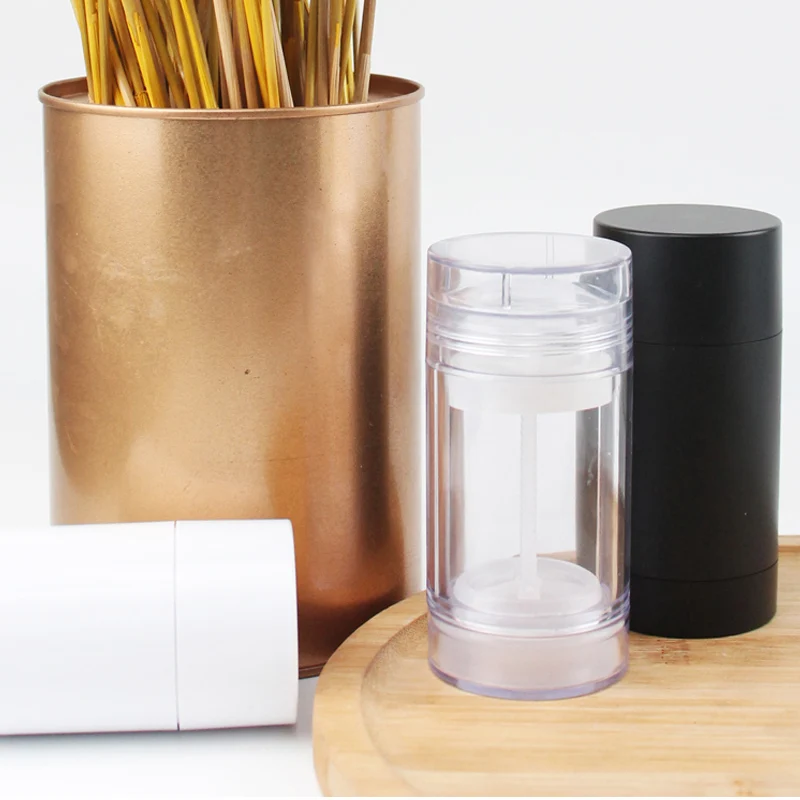 40 جرام شفافة مستديرة الشكل أسفل ملء عصا مزيل العرق الحاويات السفر واضح قابلة لإعادة الاستخدام مزيل العرق أنبوب للمنزل التعبئة الفرعية #5