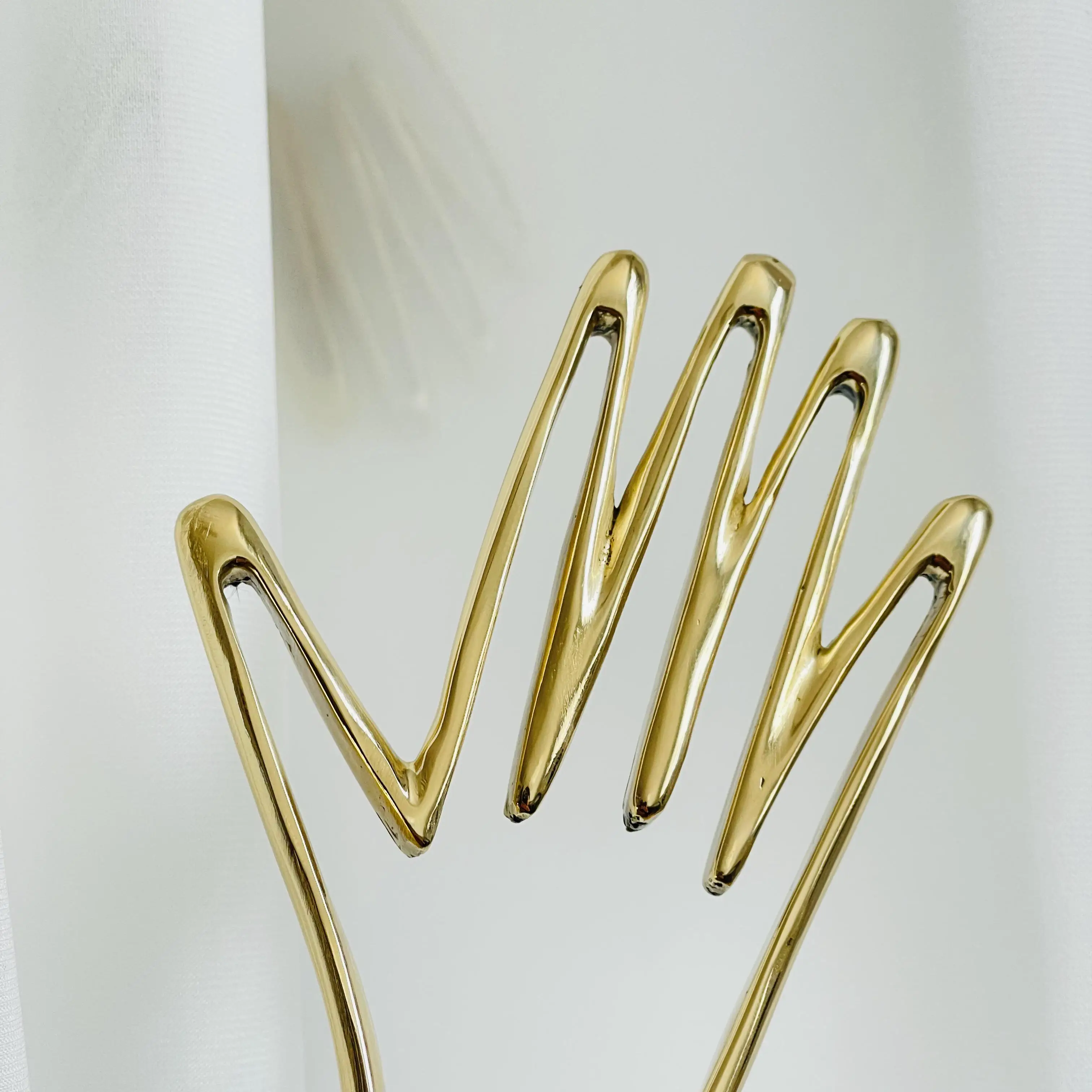 Vorhang mit festem Vorhang zur Wandmontage, Metall-Vorhanghaken – H34 (handgefertigtes Messing)