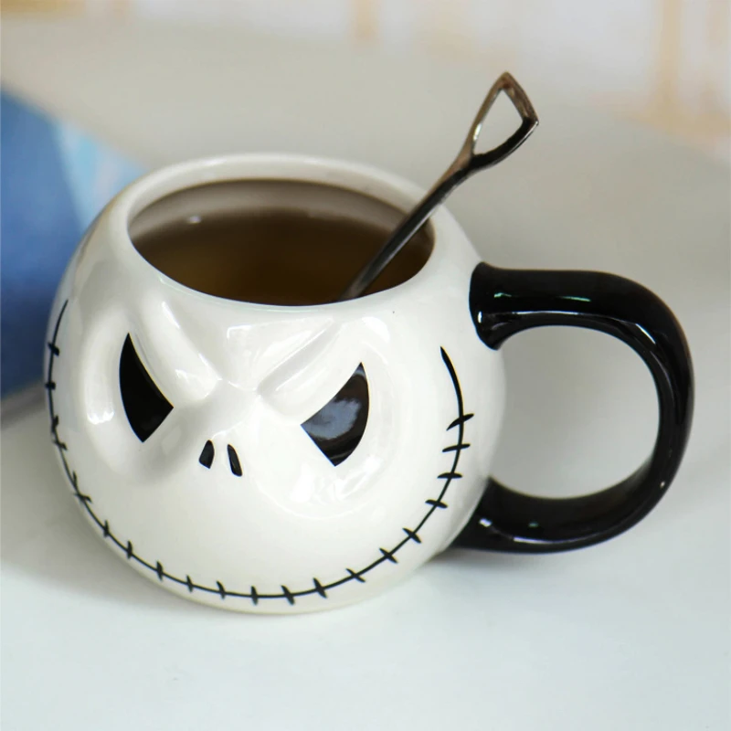 Halloween Prank Ceramic Water Mug for Children  Cartoon Coffee Milk  Pumpkin Shape Holiday Gift Christmas