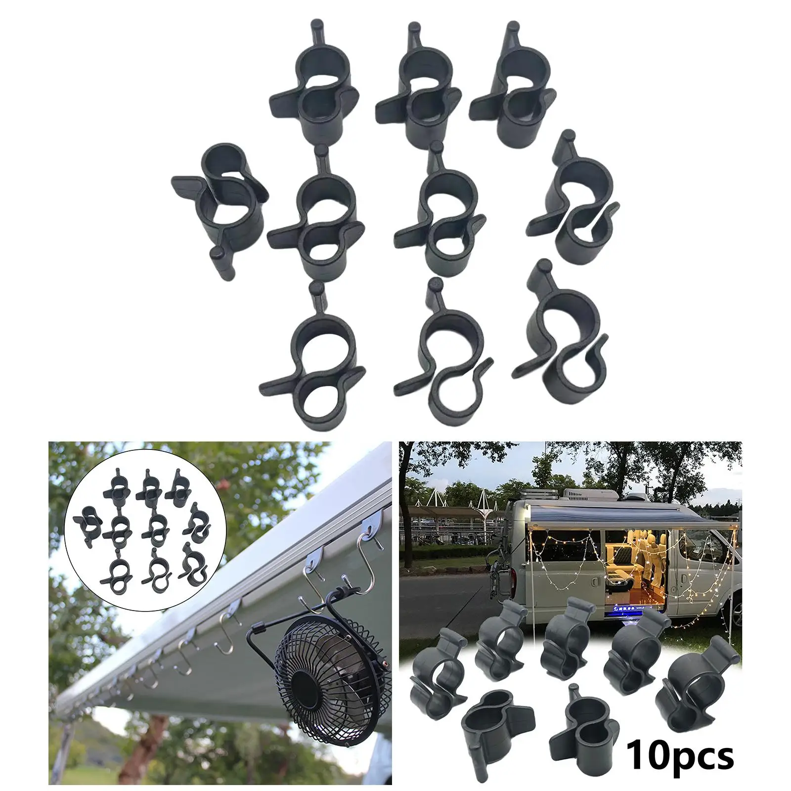 

10 Pieces Awning Clips Awning Tent Slides into Awning Channel