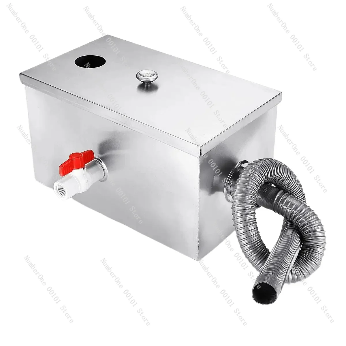 

350*200*200mm For Restaurant Kitchen Waste Water Treatment Tools Stainless Steel 8LB Grease Trap Interceptor Oil Water Separator