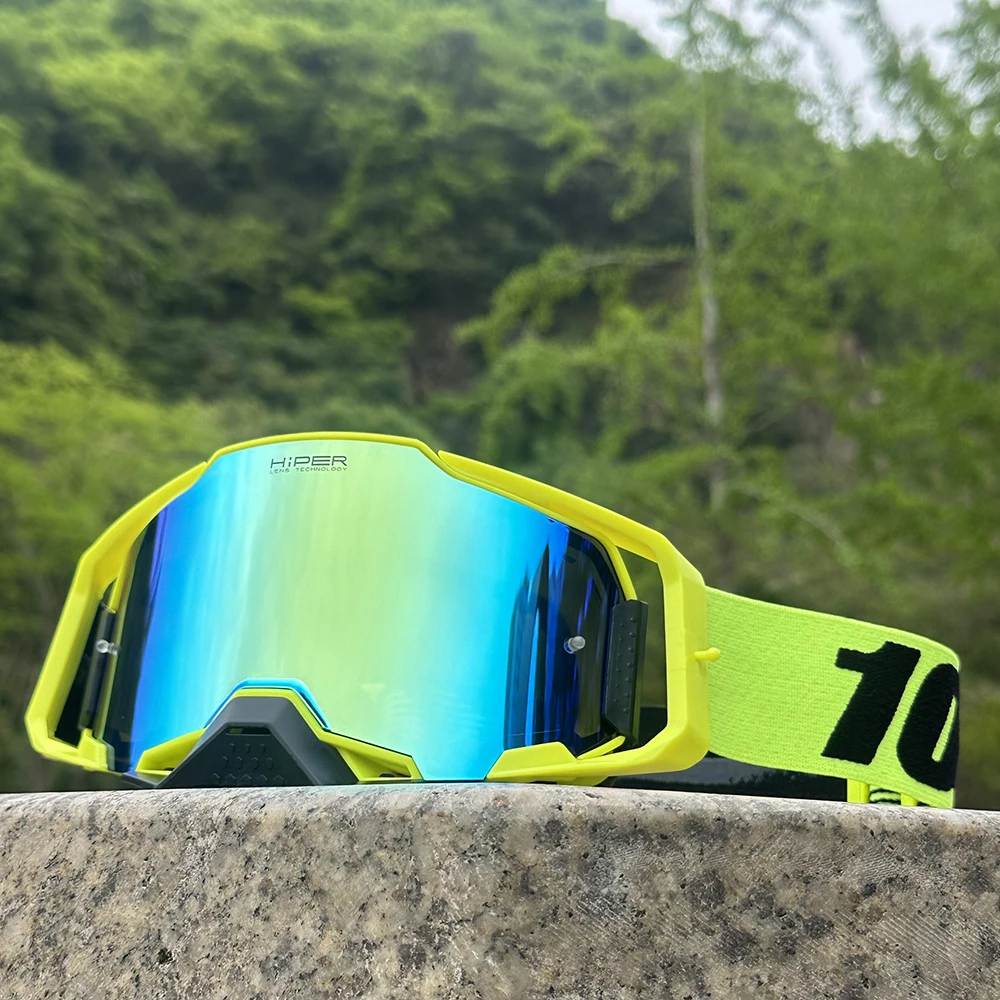 Motorradbrille für Herren, Dirt-Bike-Fahrbrille, UV400-Schutzbrille, Motocross MX ATV Mountainbike-Radbrille