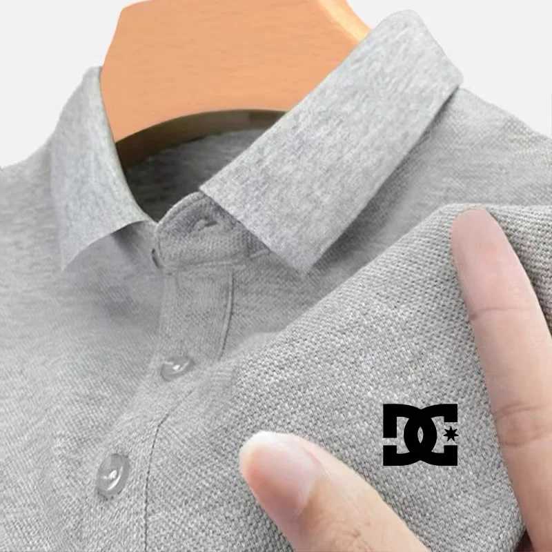 

Summer 2025 new men's lapel short-sleeved POLO shirt, outdoor fashion, breathable and casual business short-sleeved T-shirt