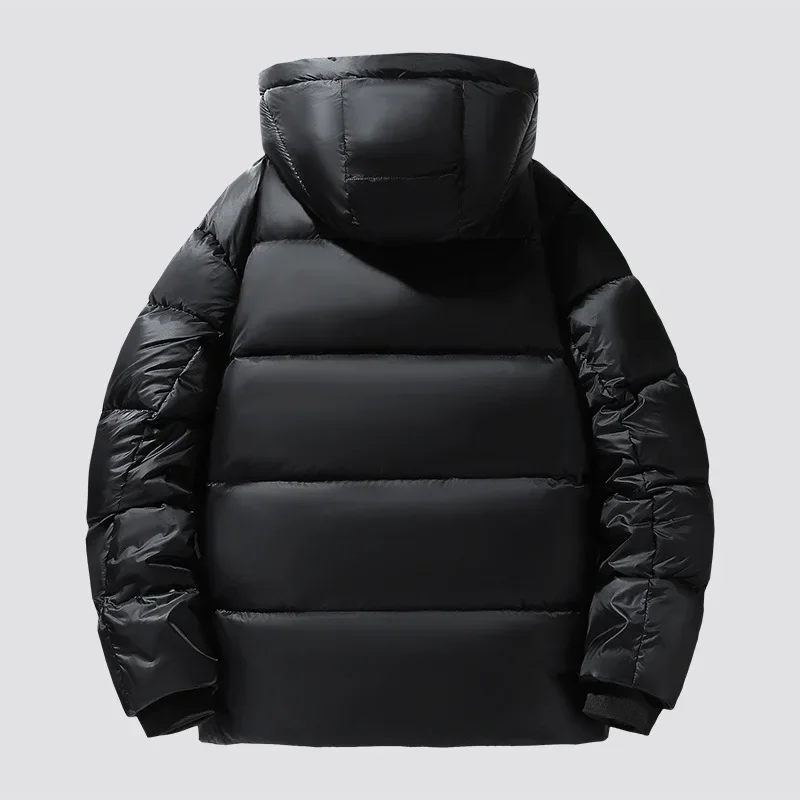 Down Jacket Men's Winter Thick Warm and Cold Proof Hooded Men's and Women's White Duck Down