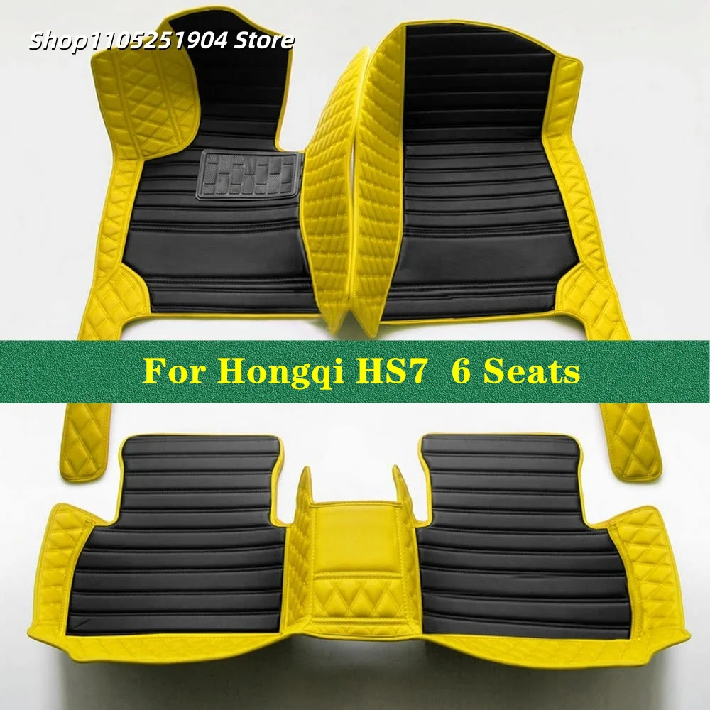 

Custom Auto Carpets Car Floor Mats For Hongqi HS7 6 Seats 2020 2021 2022 2023 2024 2025 2026 2027 Car Mat Interior Accessories
