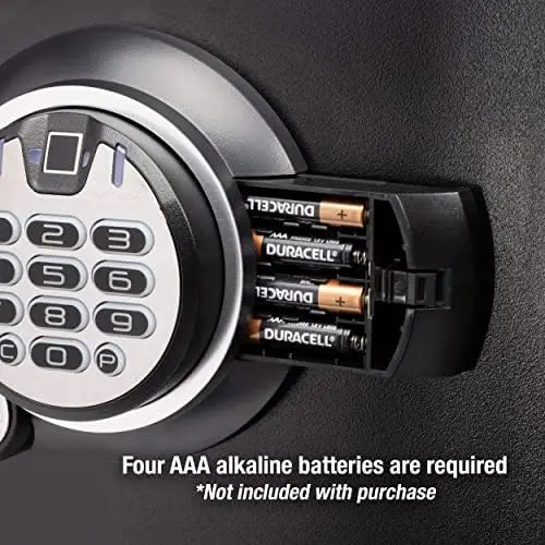 Fireproof and Waterproof Home Safe with Biometric Fingerprint Lock, Keypad, and Key Lock for Securing Money, Jewelry, Document