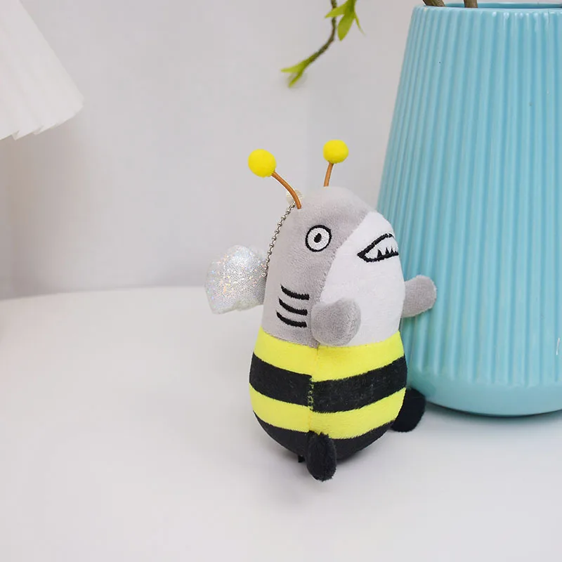 Personalized new exquisite Cute pendant Creative Shark Bee soft plush funnu doll fashion birthday gift