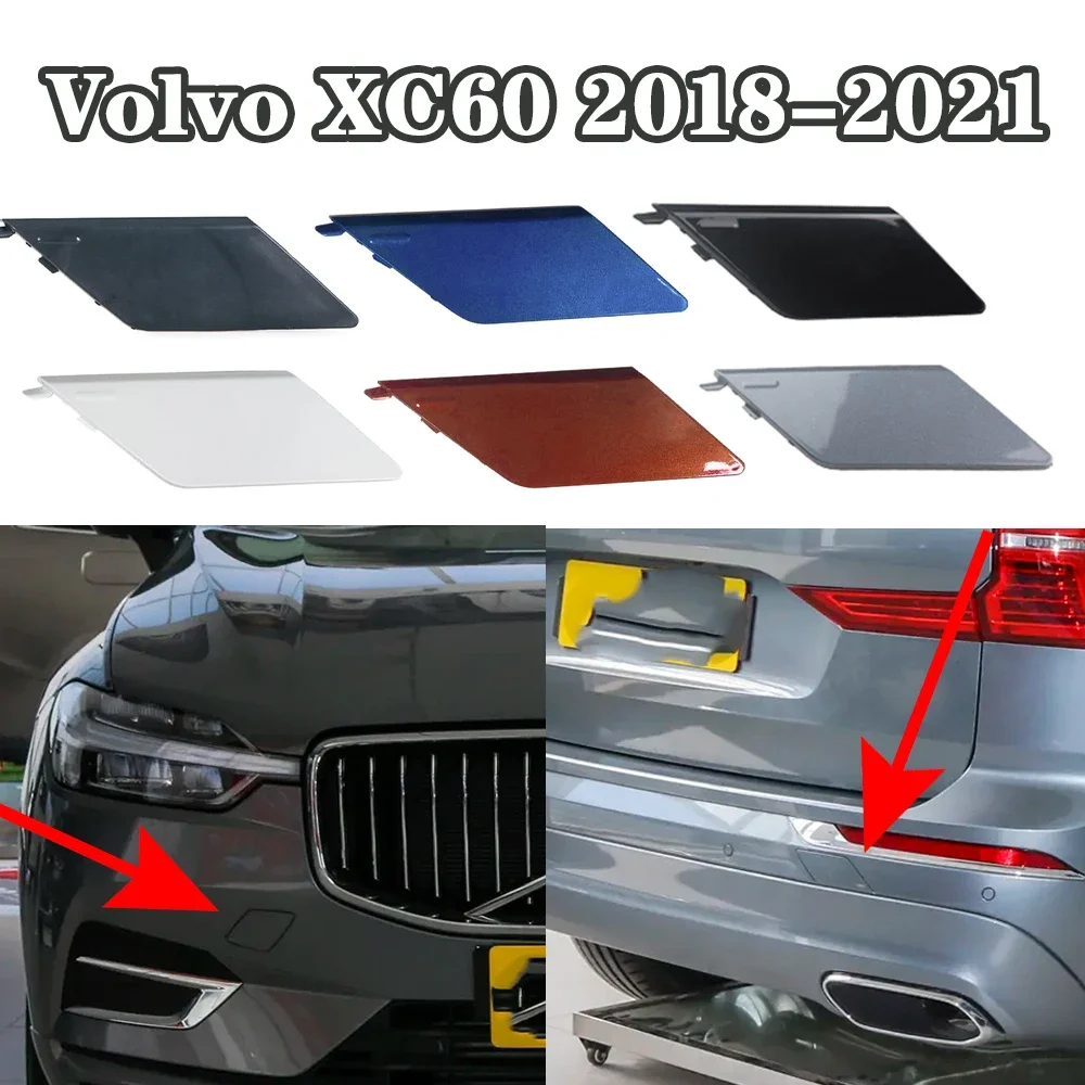 

For Volvo XC60 2018 2019 2020 2021 Front Rear Bumper Tow Hook Cover Lid Towing Trailer Hauling Cap 31449210 398464065 31425165