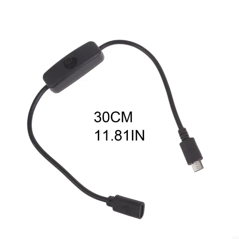 Cáp Micro USB U75C với công tắc nút Micro USB 5P Dây nguồn mở rộng nam cho các thiết bị nguồn thấp