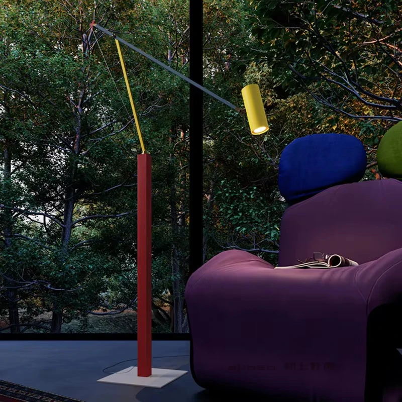Floor Lamp Long Arm Lights Metal Rainbow Lamp Bedroom Joint Rotating Height Adjustable Children Room Decoration Light Desk Lamp