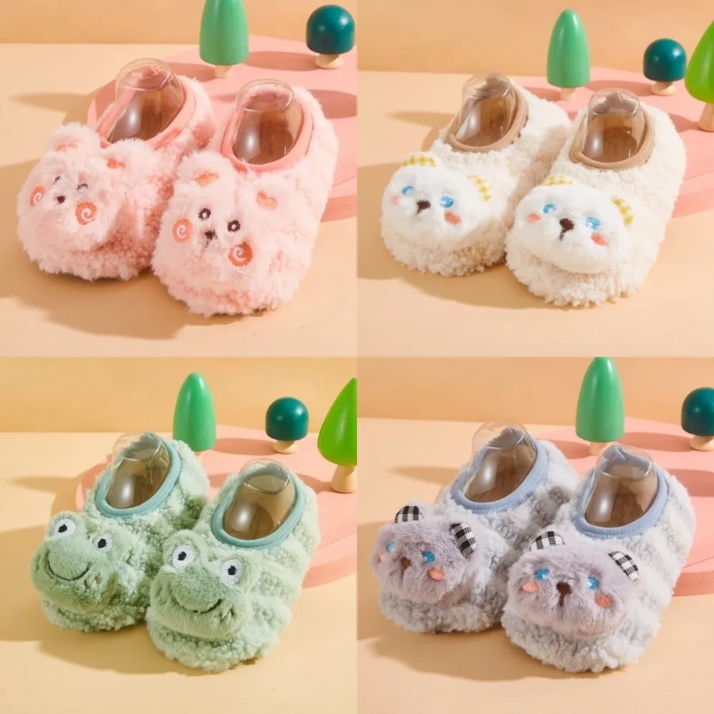 

New Cartoon Floor Socks Thickened Non-slip Sole Slippers Rabbit Bear Pattern Indoor Home Slippers Home Wear