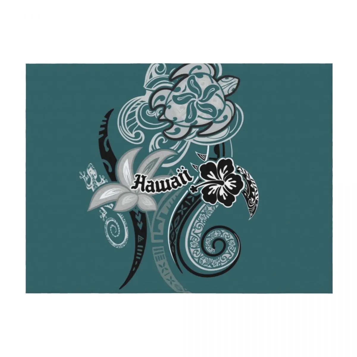 

HAWAIIAN Tribal Threads Throw Blanket Thermals For Travel Vintage Soft Plush Plaid funny gift Blankets